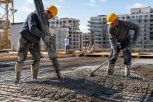 Pracownik robót betonowych